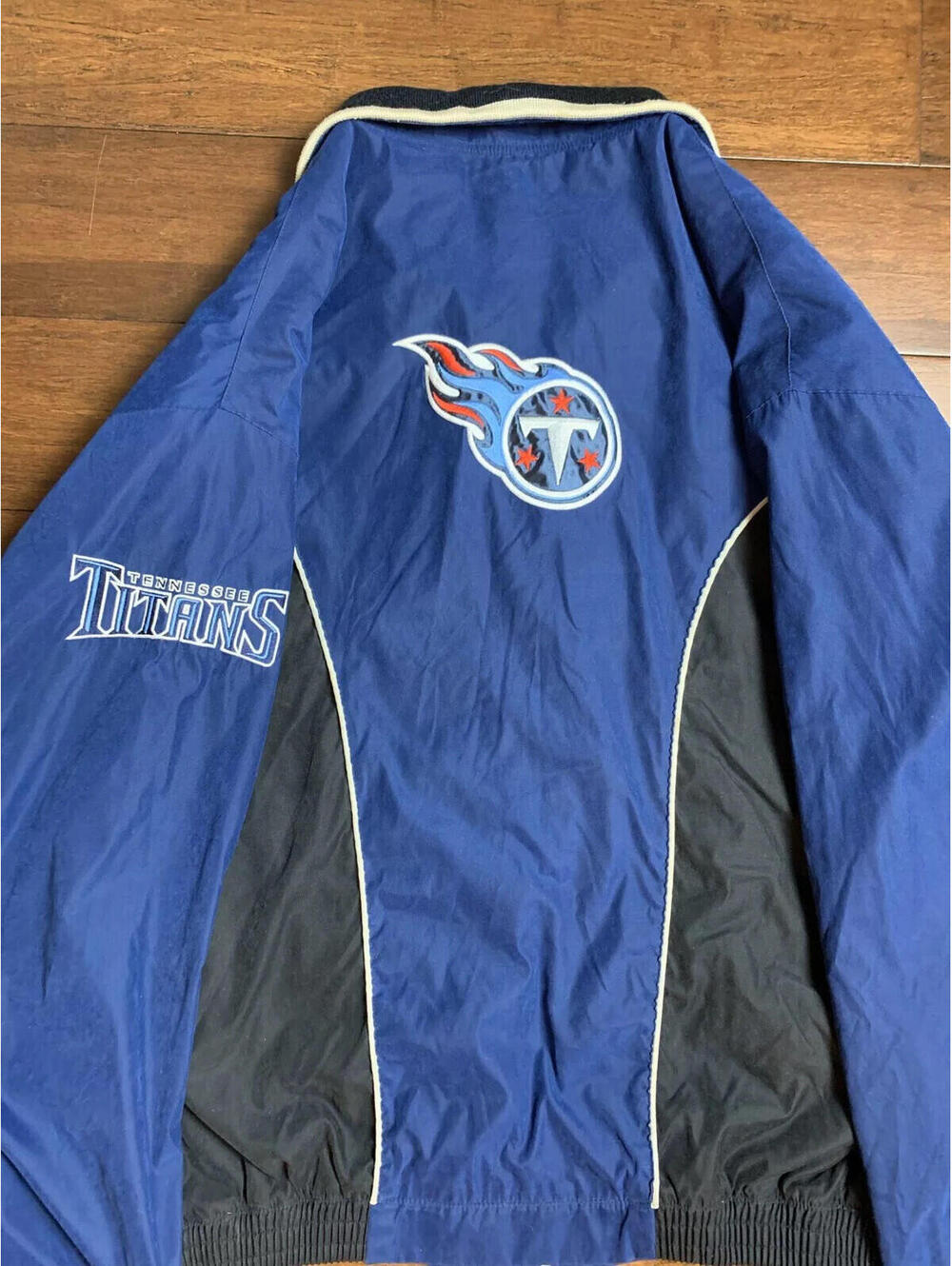 G-H Carl Banks Tennessee Titans Men's Blue Nylon Lined Jacket Coat XXL